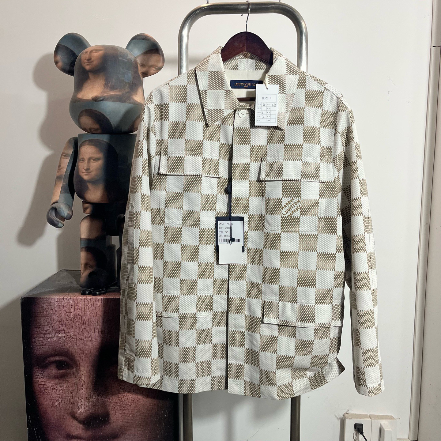 未使用 LouisVuitton/路易威登 棋盘格外套 X0715尺码L衣长76