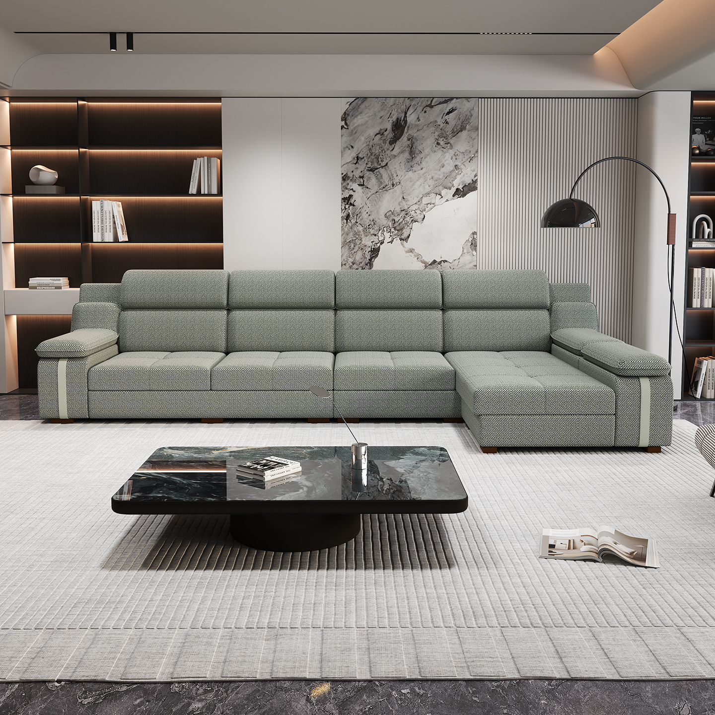 慕星澳baxter的沙发沙发套弹力布艺沙发奶油风防水水洗弧形