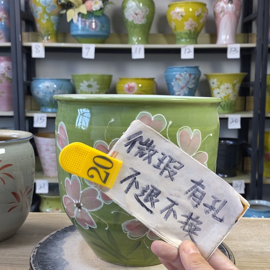 景德镇手工手绘陶瓷花盆