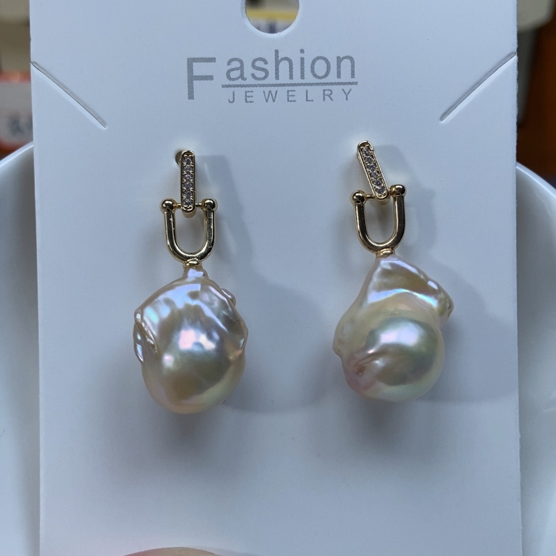 淡水珍珠耳环合金特价523