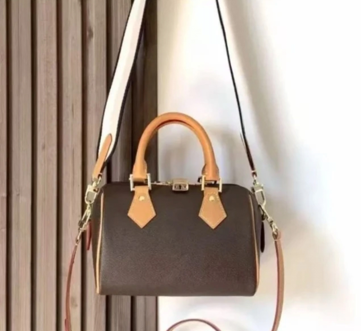 【Speedy Nano枕头】尺寸16x10单肩斜挎老花手提