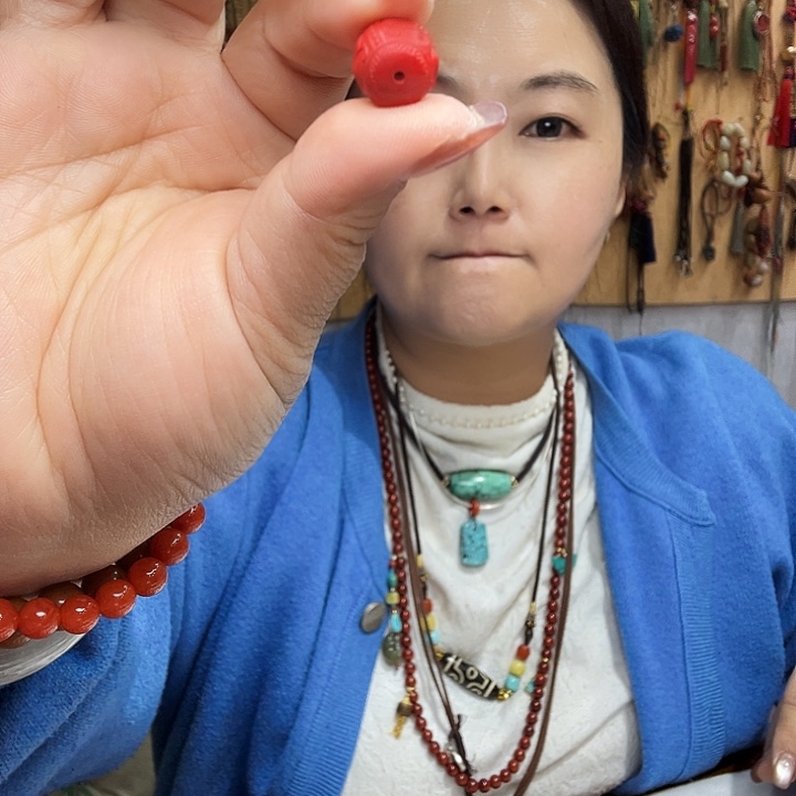 祝***余天然辰砂精工制作双兽