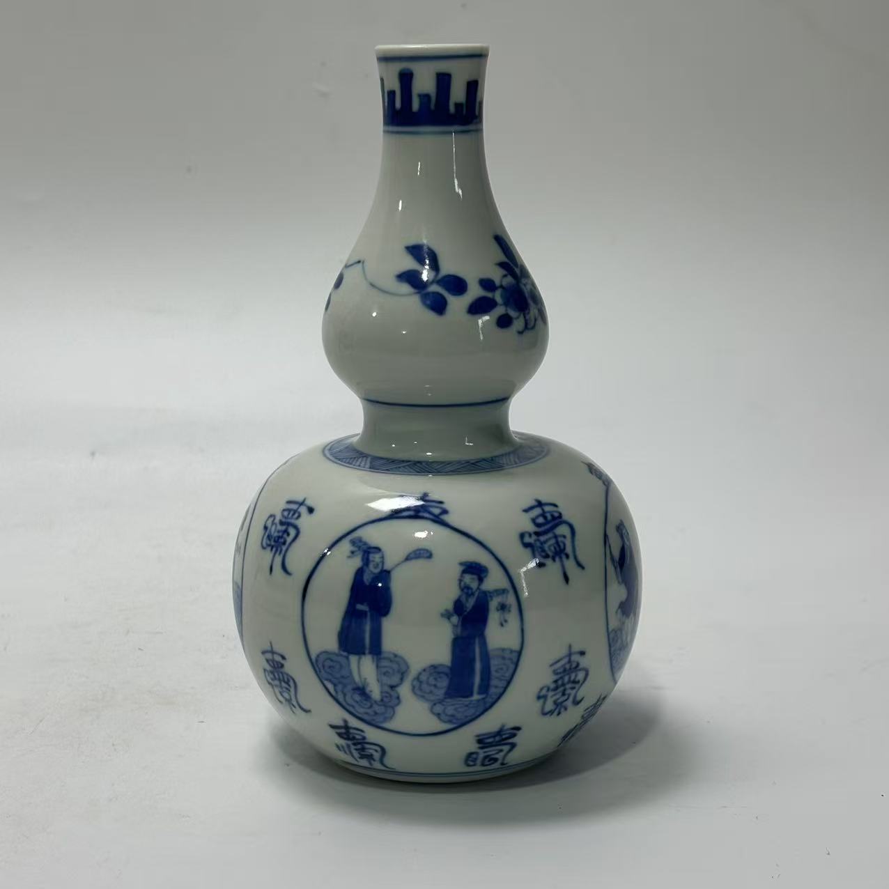 HJD2501-121青花八仙祝寿葫芦瓶