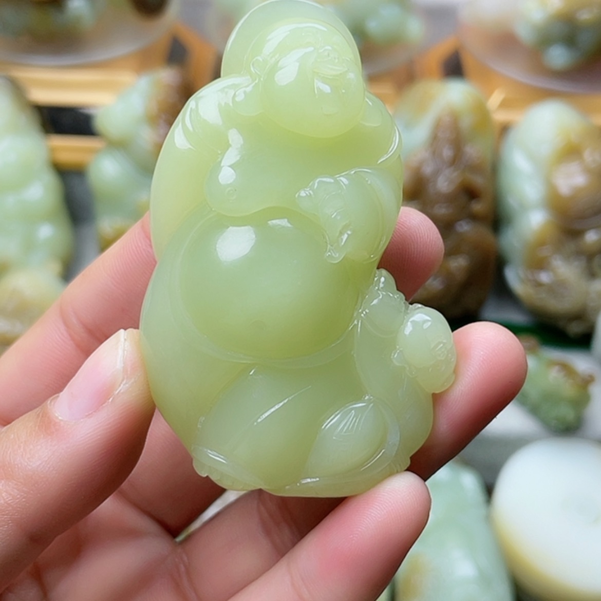 【闪购商品】未镶嵌和田玉挂件听**月