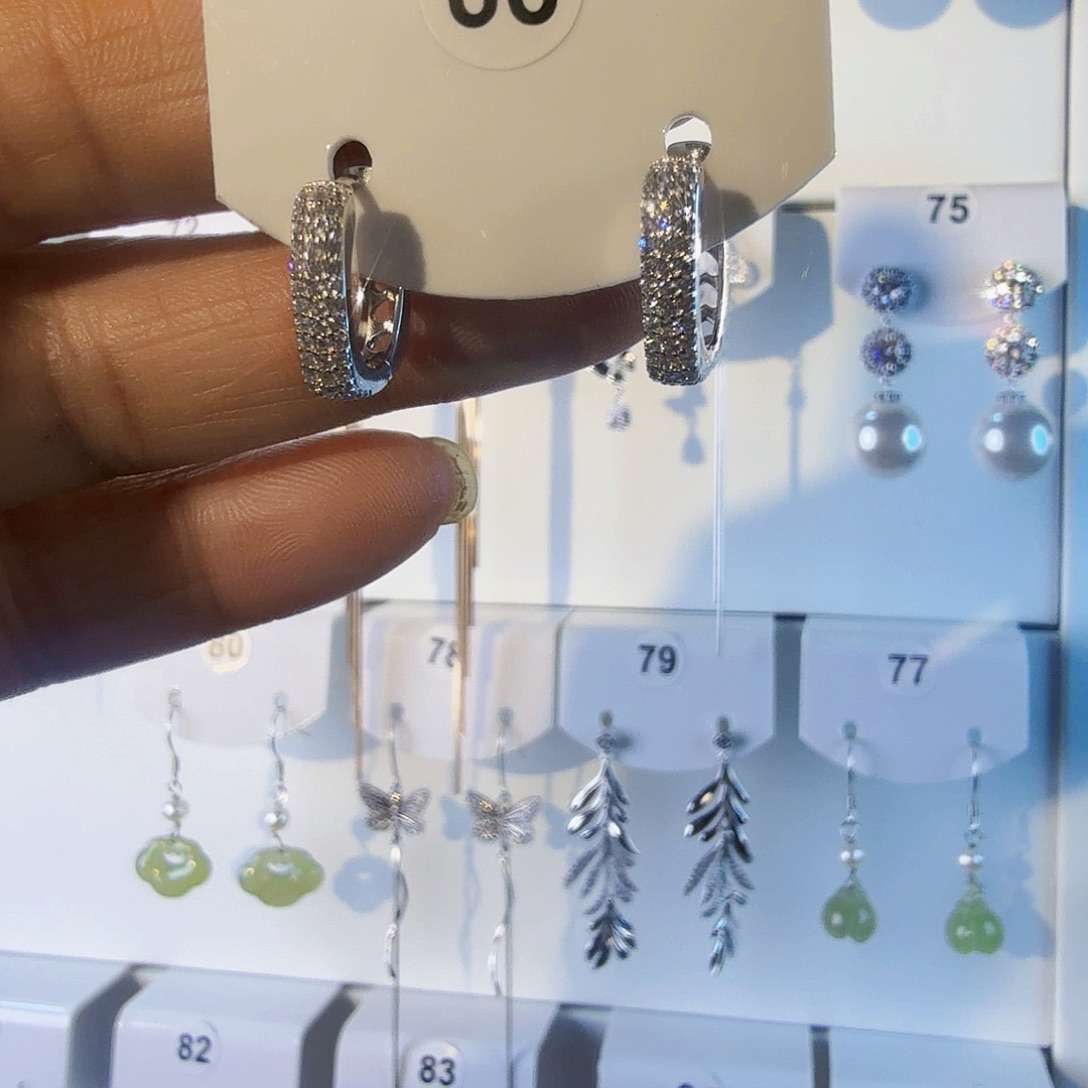 925银纯银个怡耳环