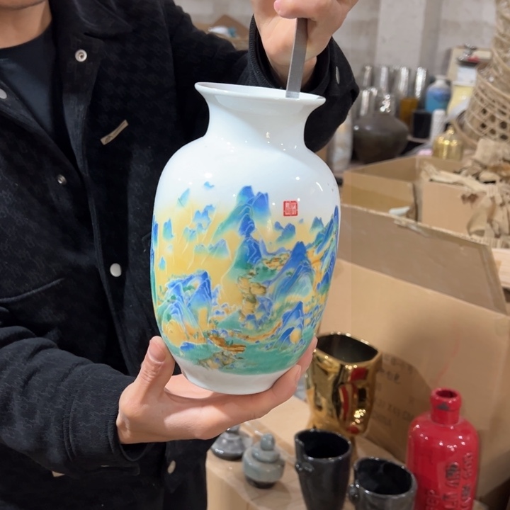 摆件高22口6公分微瑕捡漏