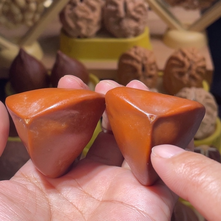 桃核吊坠水晶皮橄榄核开片