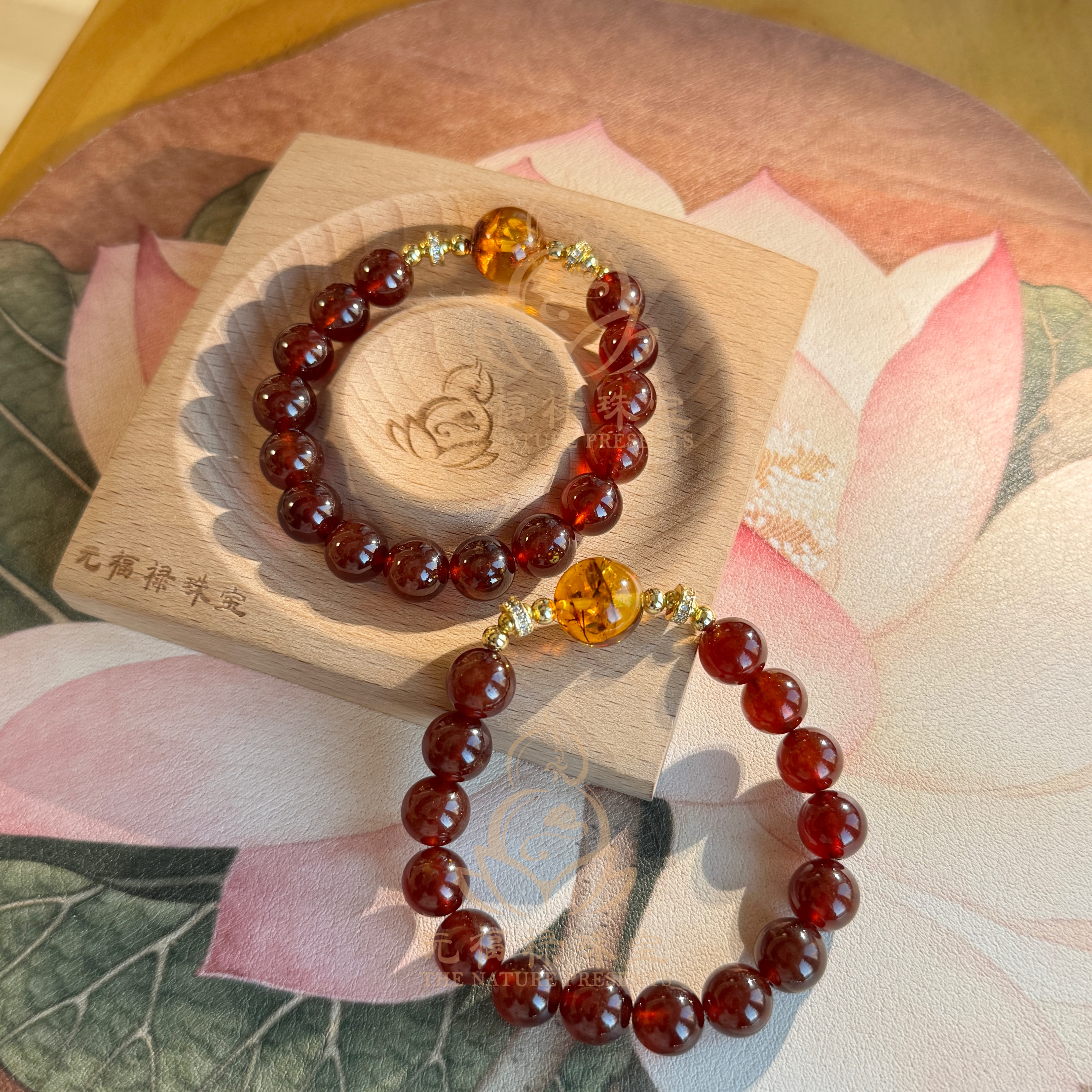 【元福禄】【长乐长安】天然石榴石气质百搭设计款手串（多样性发其一）