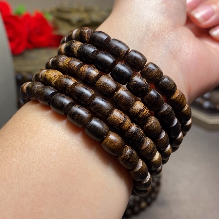 沉香手串越南芽庄瘤疤白棋楠0.7✖️108