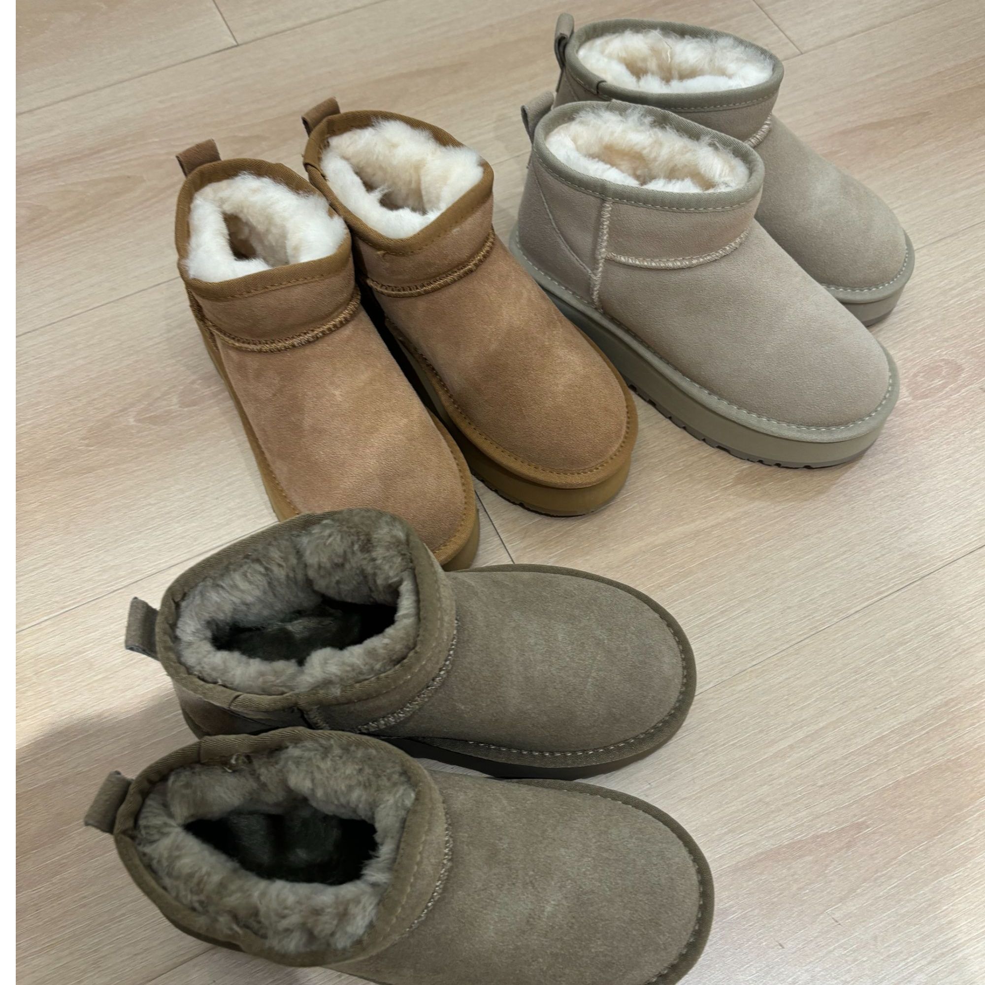 冬季时尚百搭女经典加绒保暖羊毛雪地靴254099/AP