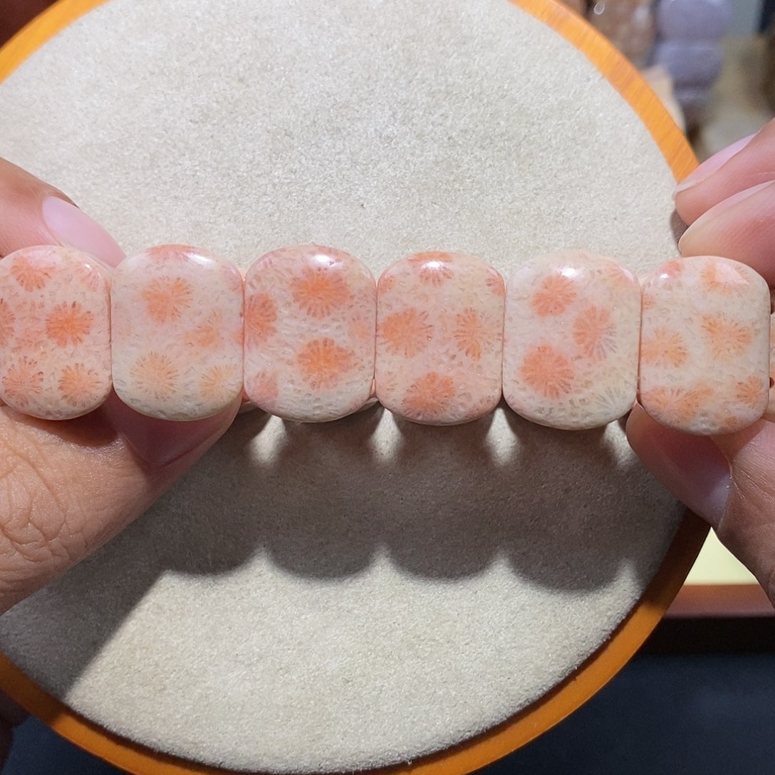 硅化珊瑚（珊瑚玉）手串未镶嵌22