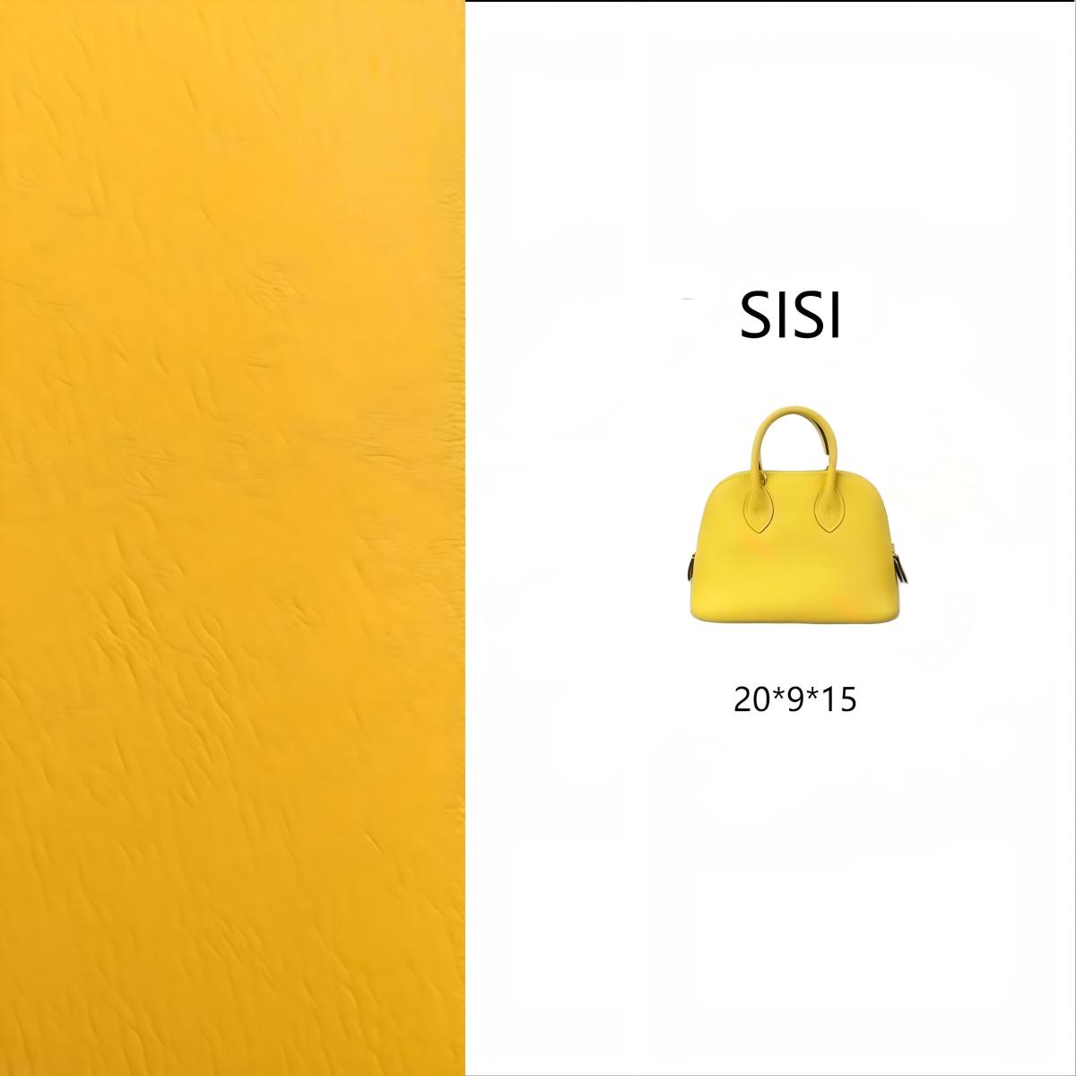 【尺寸：20*9*15】SISI原创设计高定真皮女包 BOmini20-琥珀黄