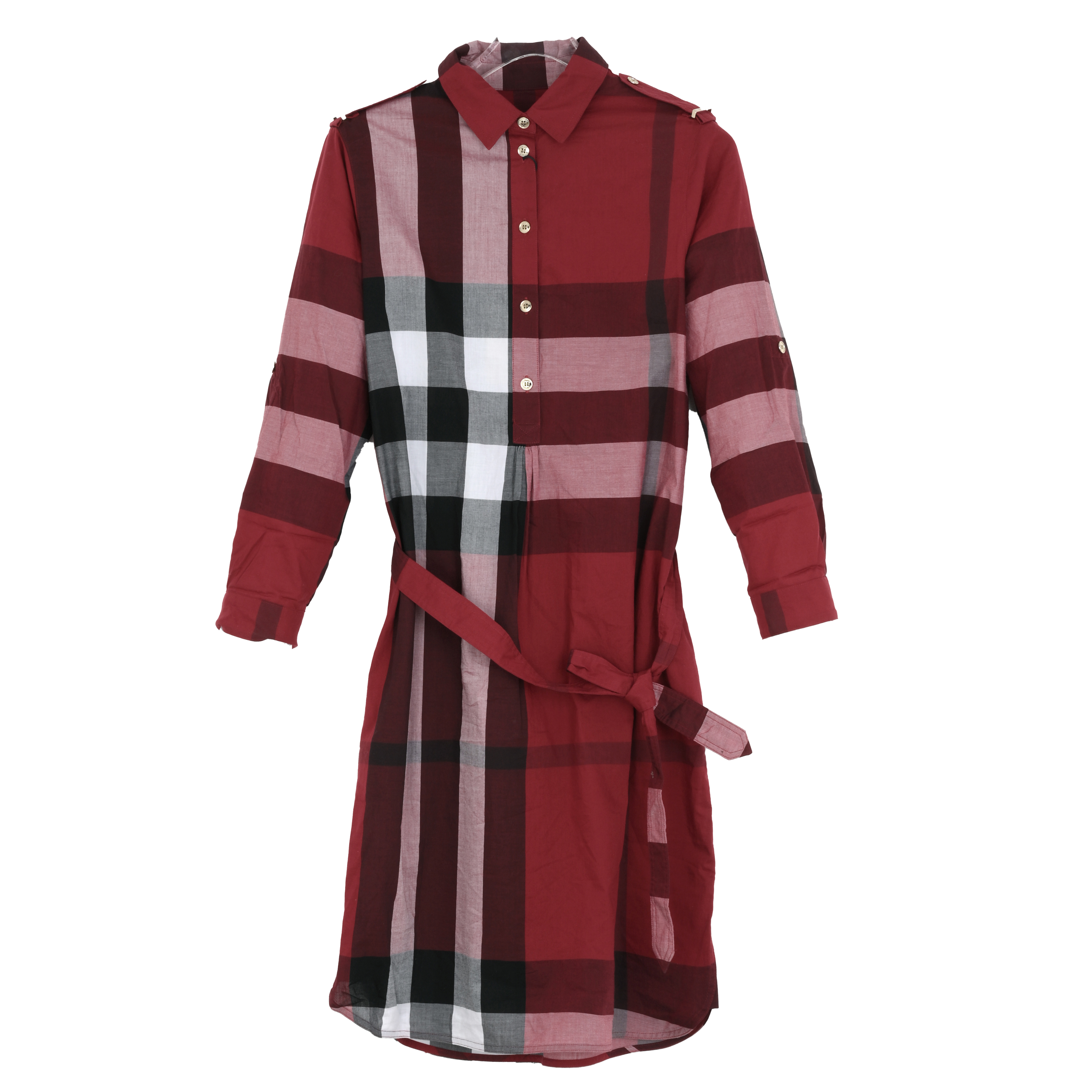 BURBERRY/博柏利经典红色格纹女士连衣裙 4034875