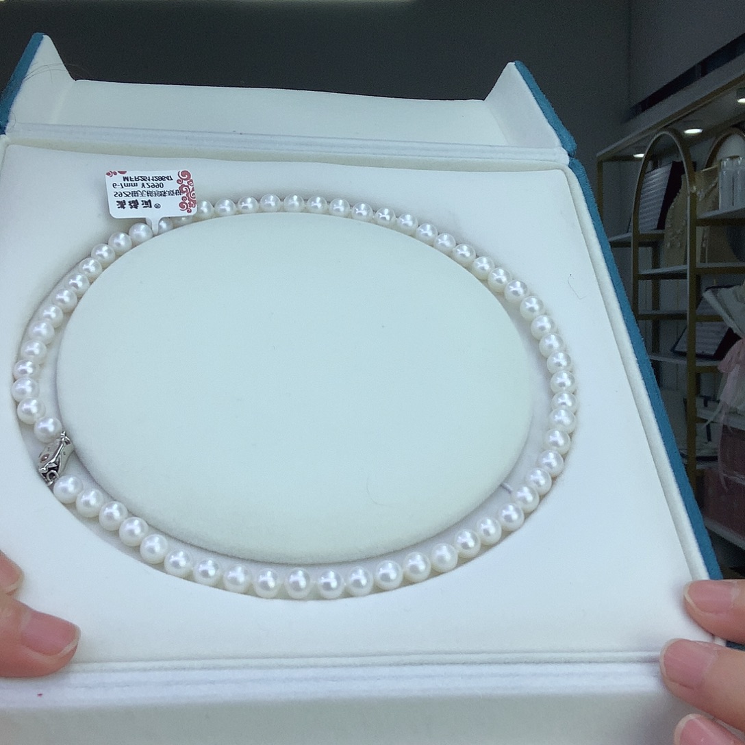 初***伈未镶嵌淡水珍珠颈饰无核6-7