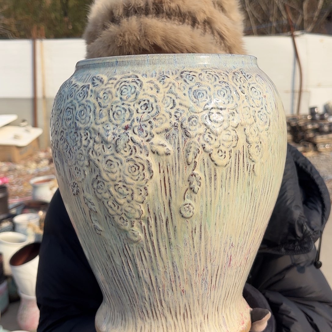 口径19高度29一个玫瑰球一个