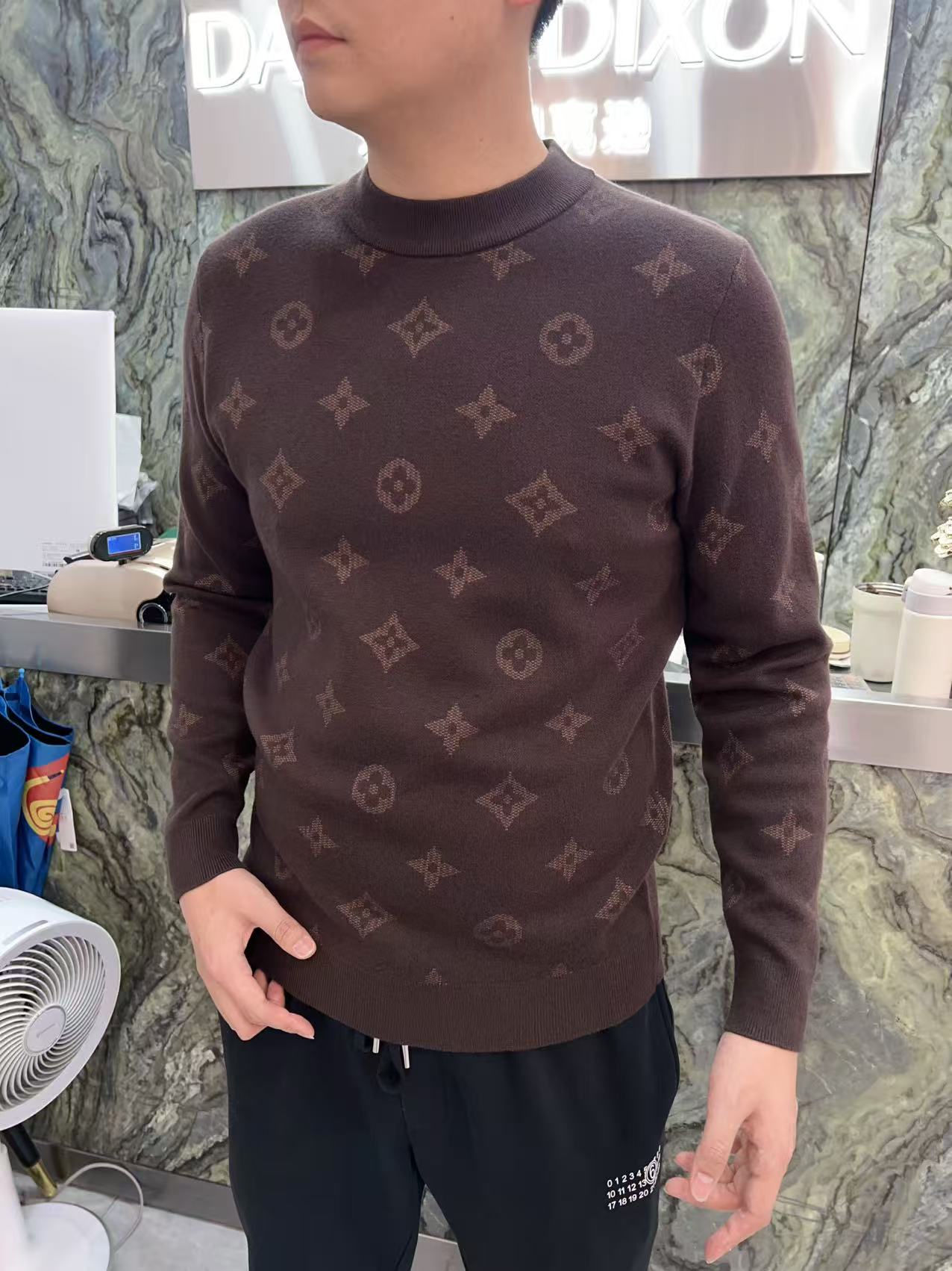 男士加厚提花针织衫25220