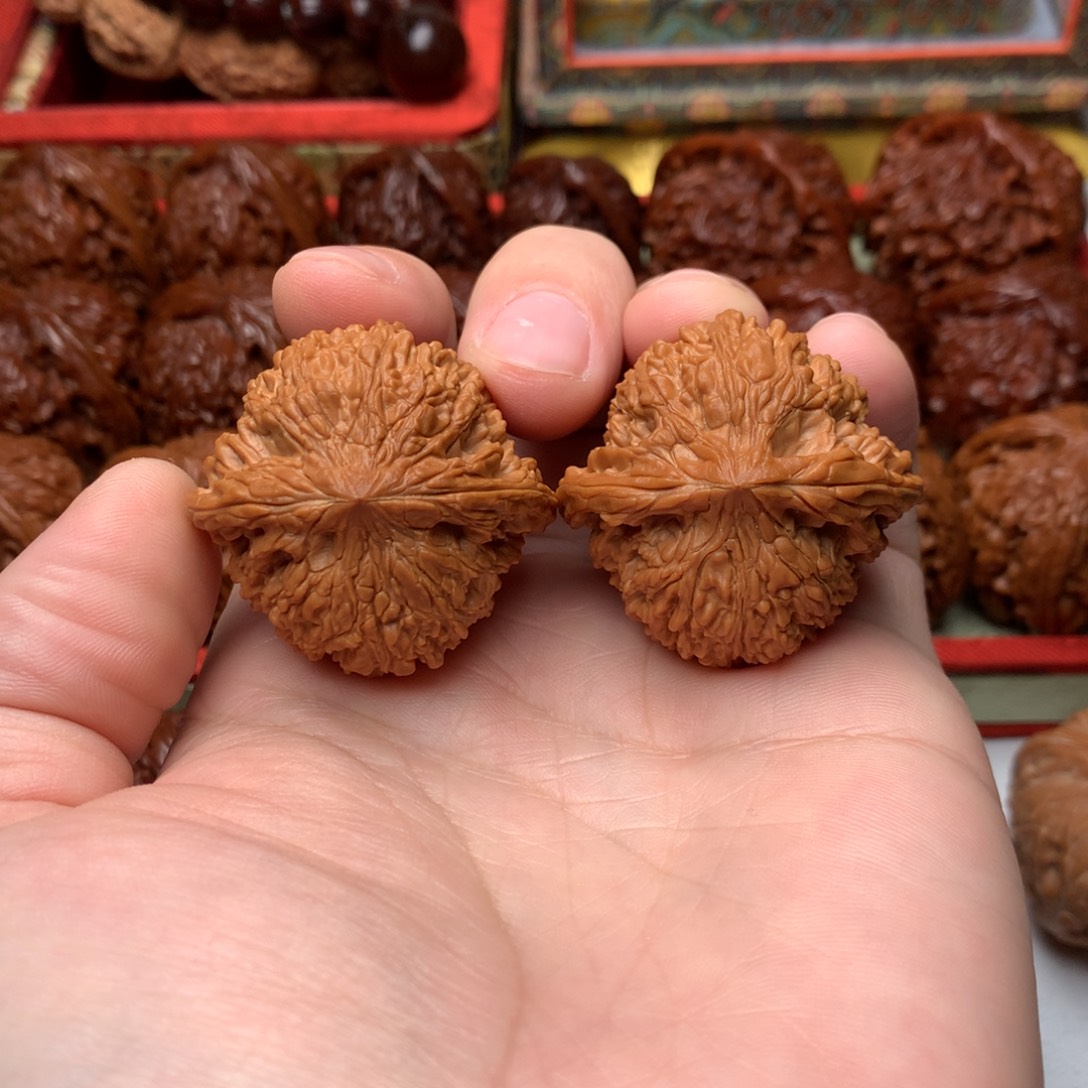 文玩核桃把件39尺满天星狮子头