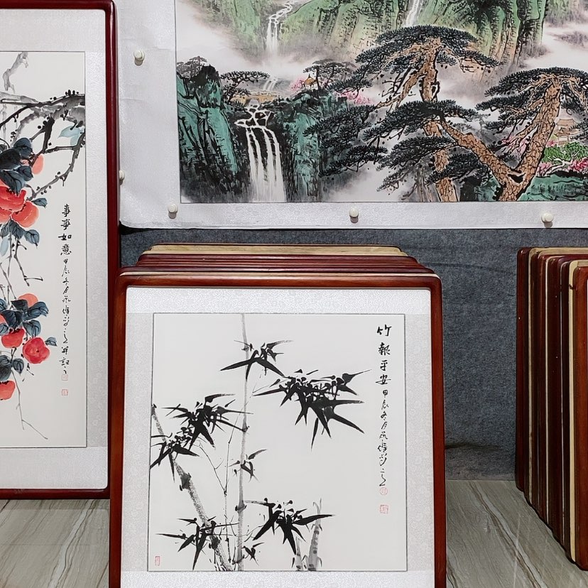 【闪购商品】国画书画作品带框65×65厘米