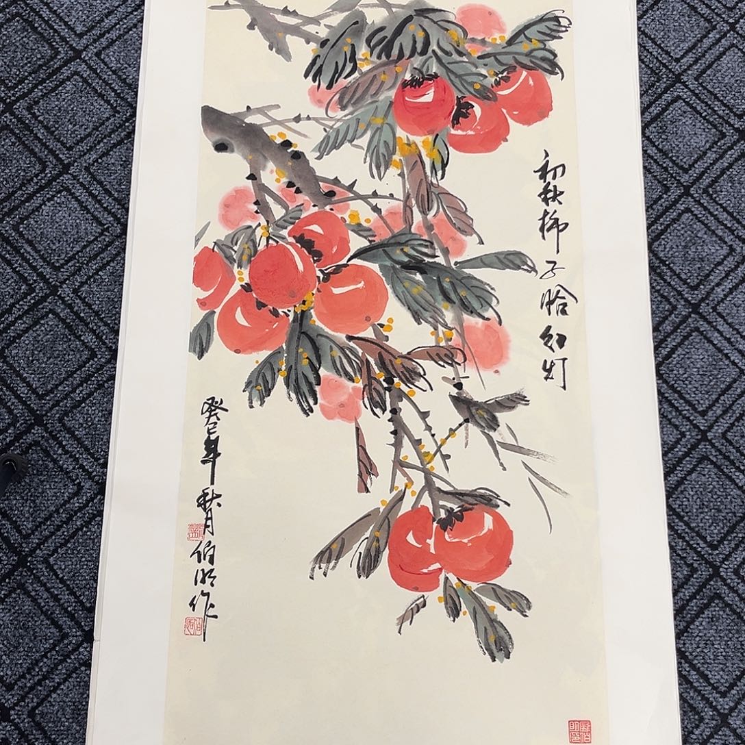 ༀ***ༀ国画庞伯明老师三尺花鸟作品旭