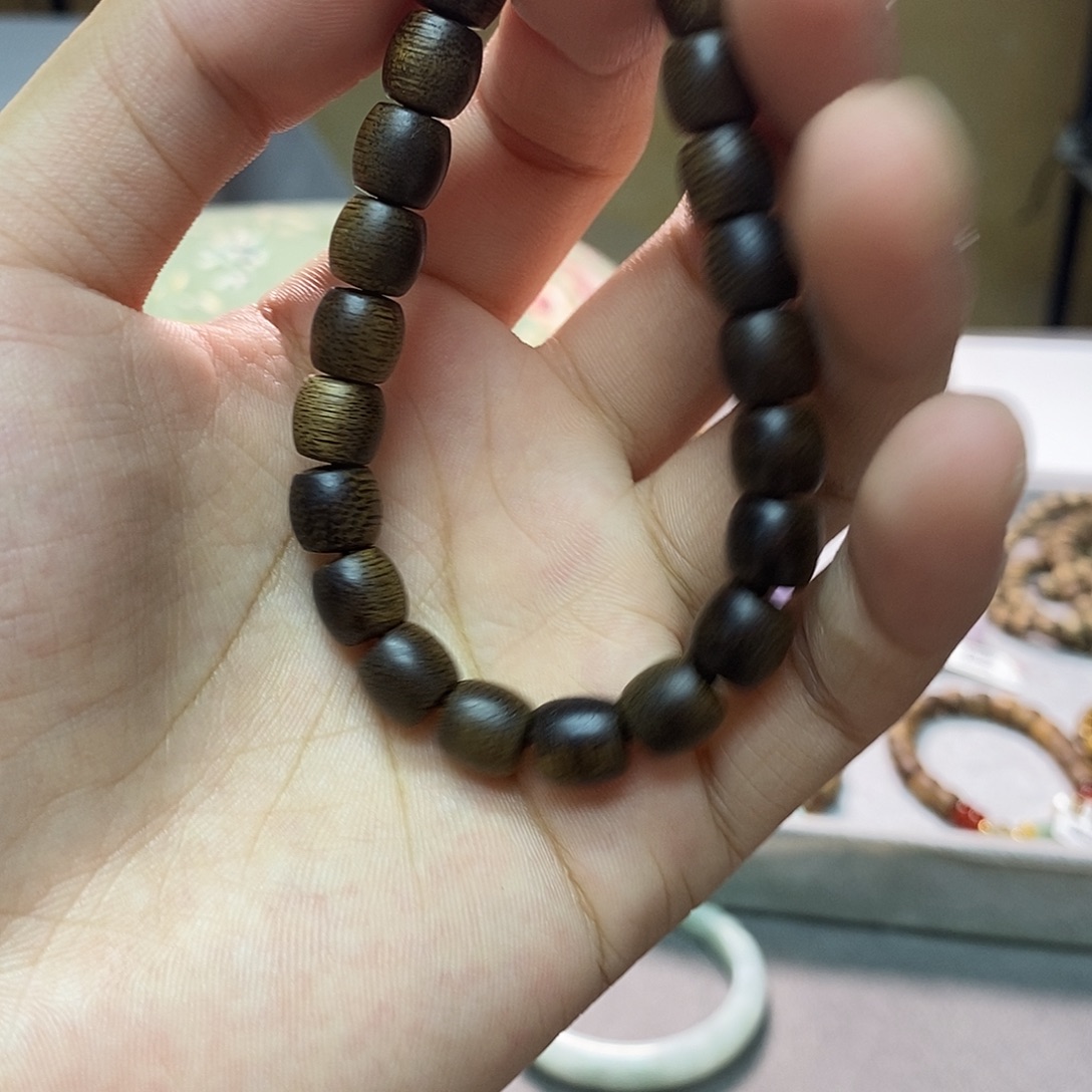 手串沉香虎皮留疤沉香木手串