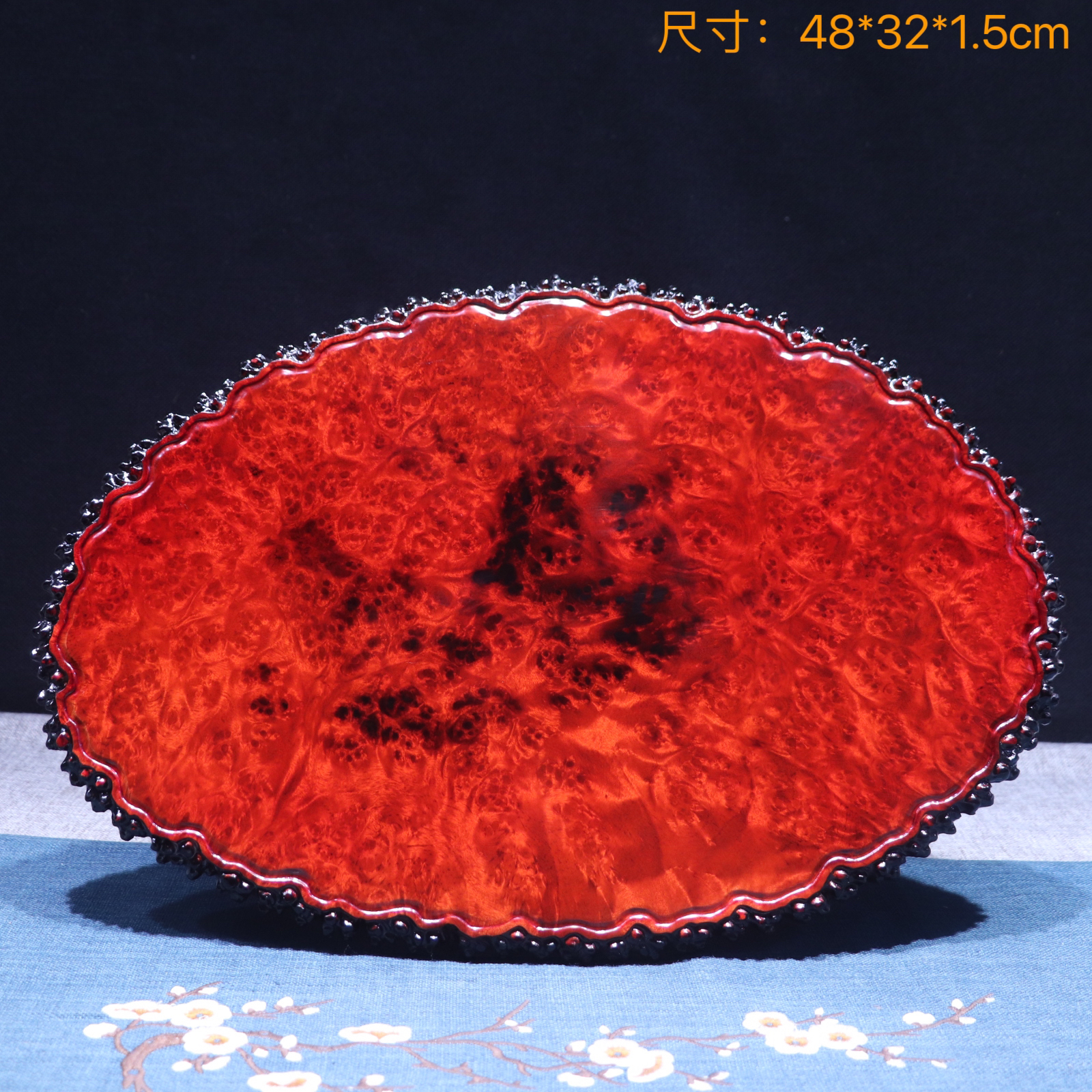 缅甸红金樟满瘤疤干泡台黄金樟茶盘茶杯垫纯手工茶具壶承-108号