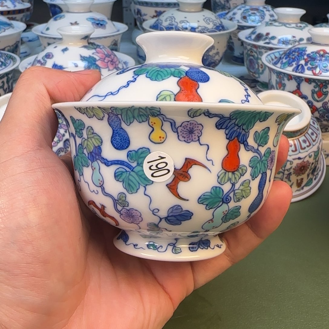 彦祖纯手工手绘茶具190