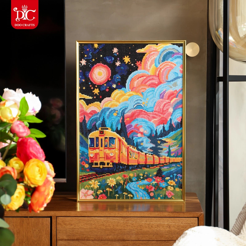 DC/蒂彩【幸福列车】手工diy钻石画十字绣满钻2024新款家居装饰画