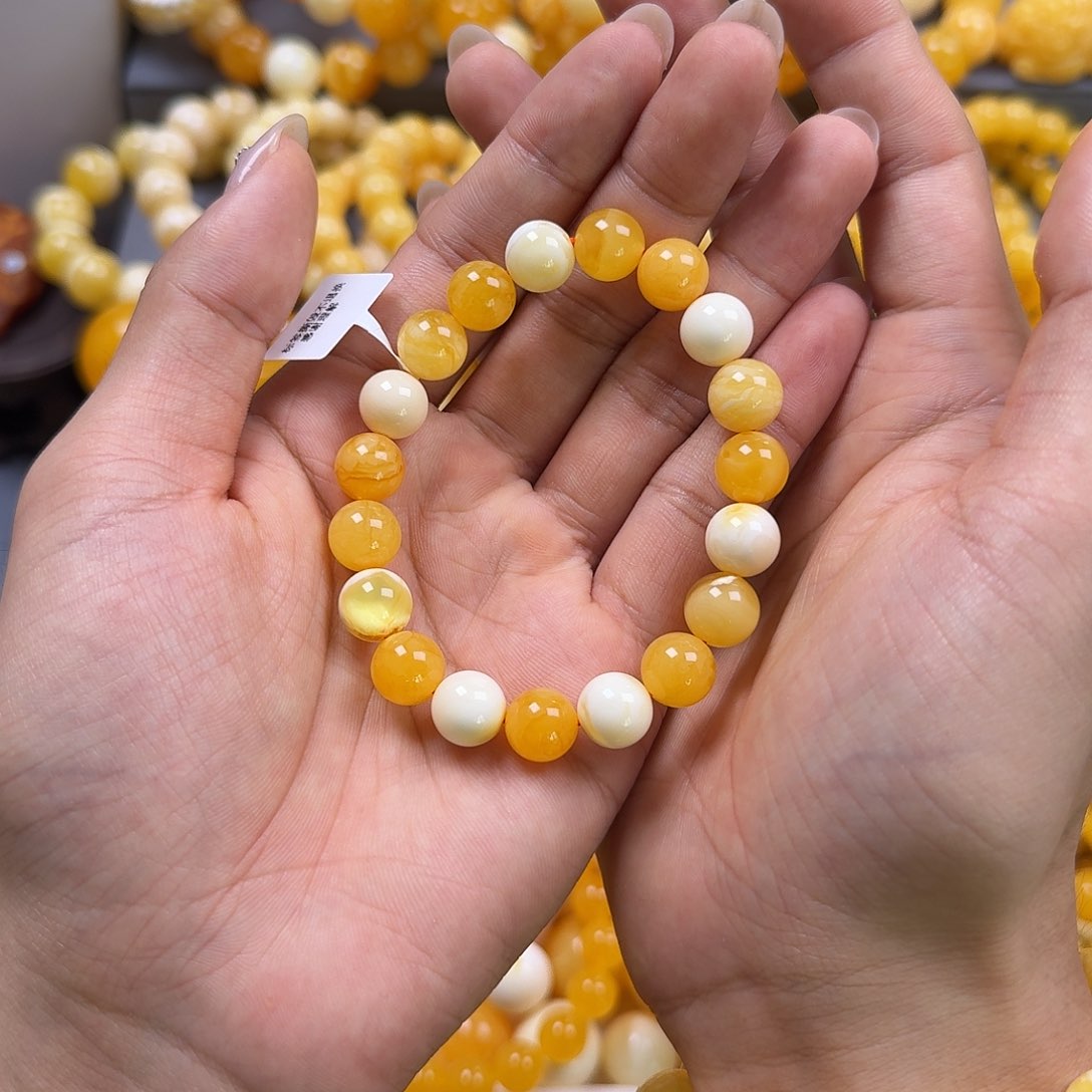 琥珀珠宝奇石未镶嵌10mm