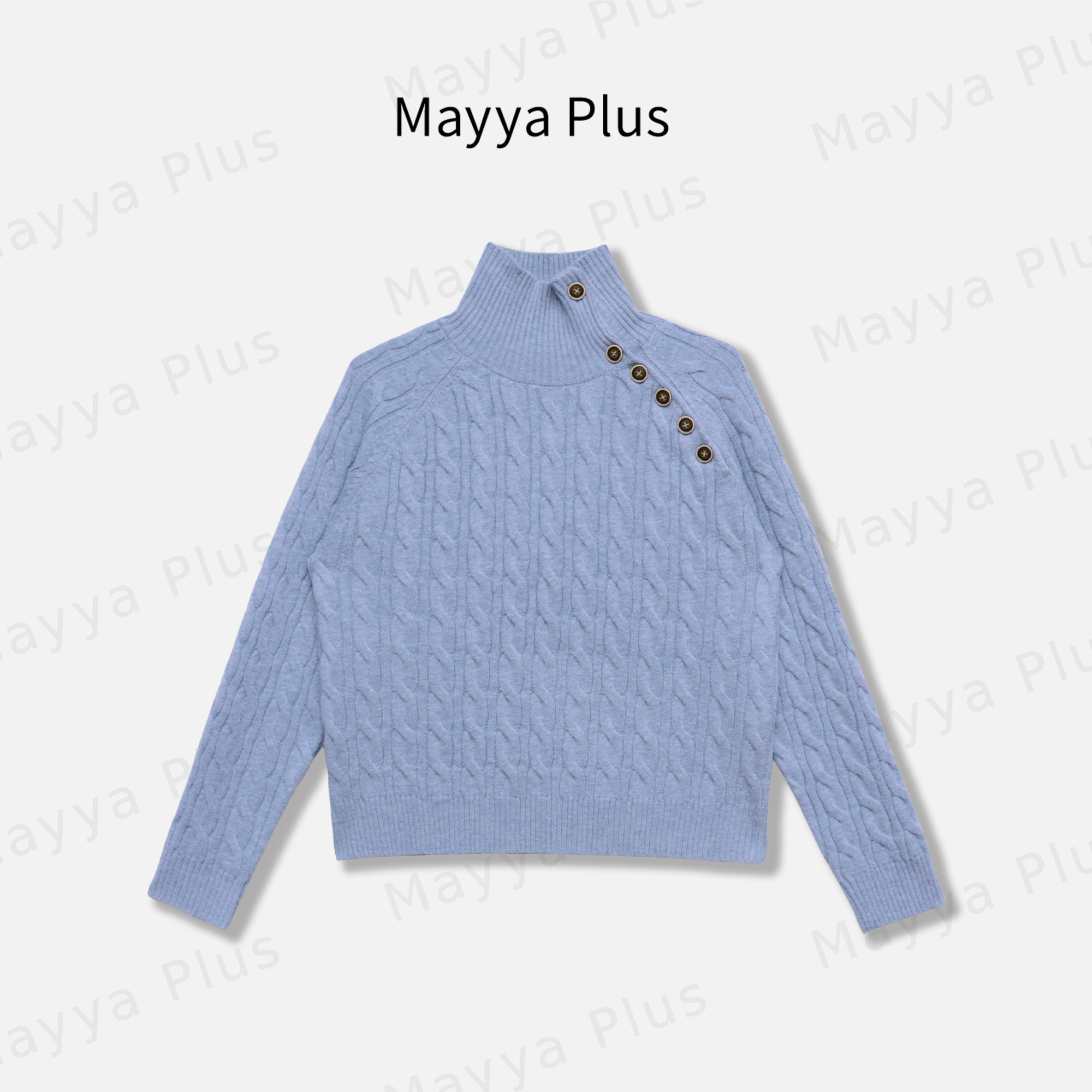 【简系时光】毛茸茸气质显瘦半高领毛衣32546899