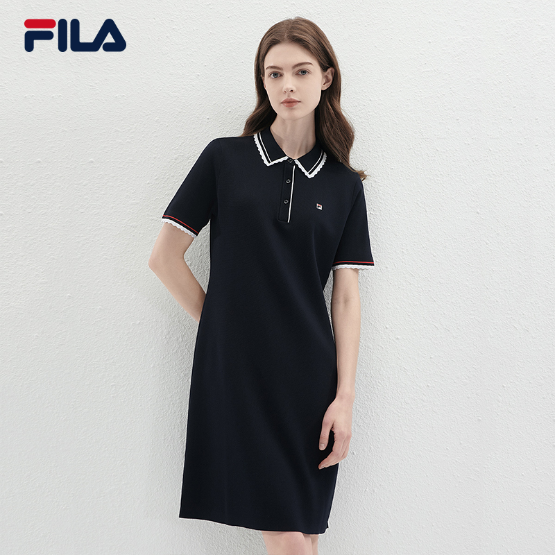 Fila/斐乐女士【轻商务】简约休闲百搭针织连衣裙F11W421311F