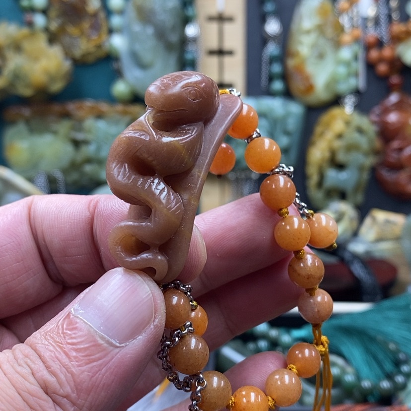 【闪购商品】蛇纹石玉手链未镶嵌