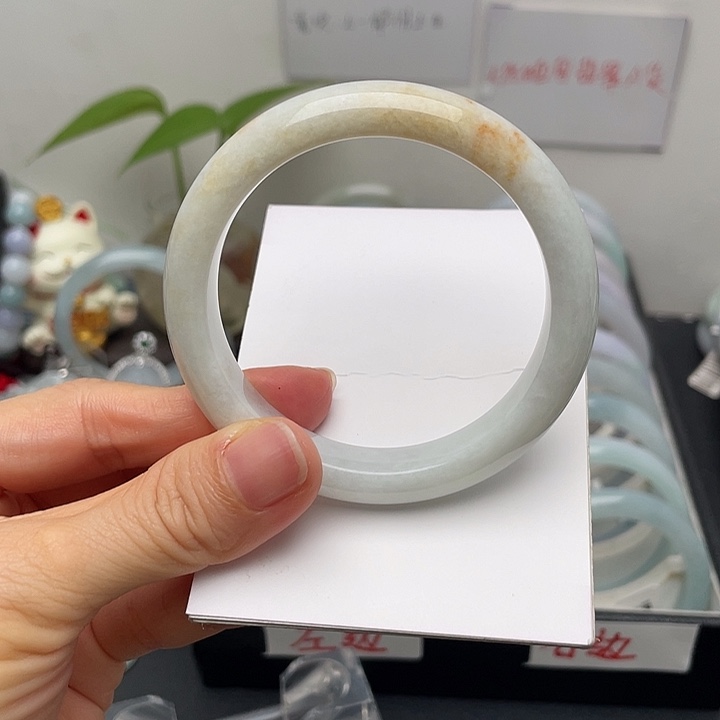 翡翠未镶嵌手镯54正圈