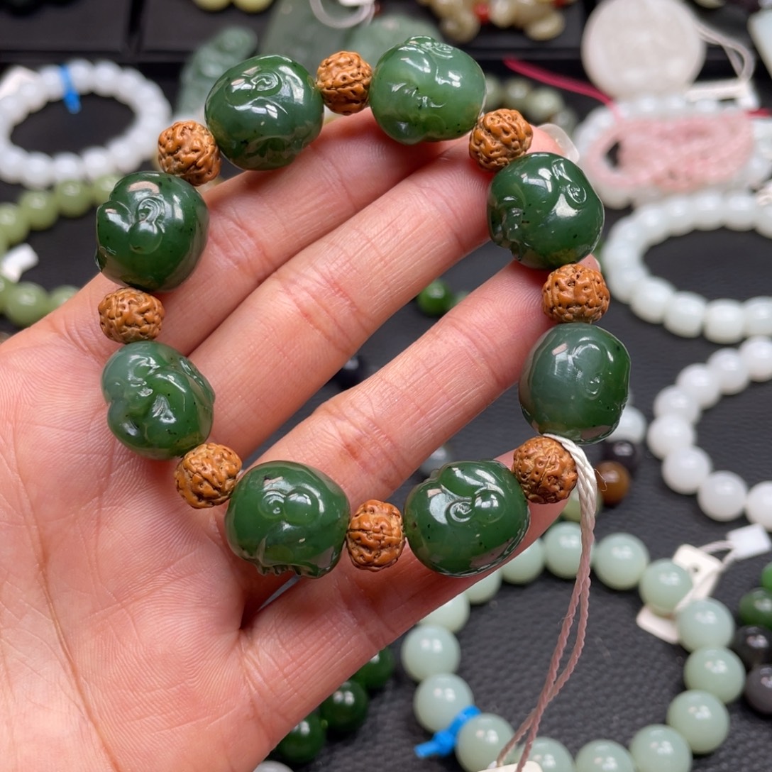 和田玉未镶嵌手链