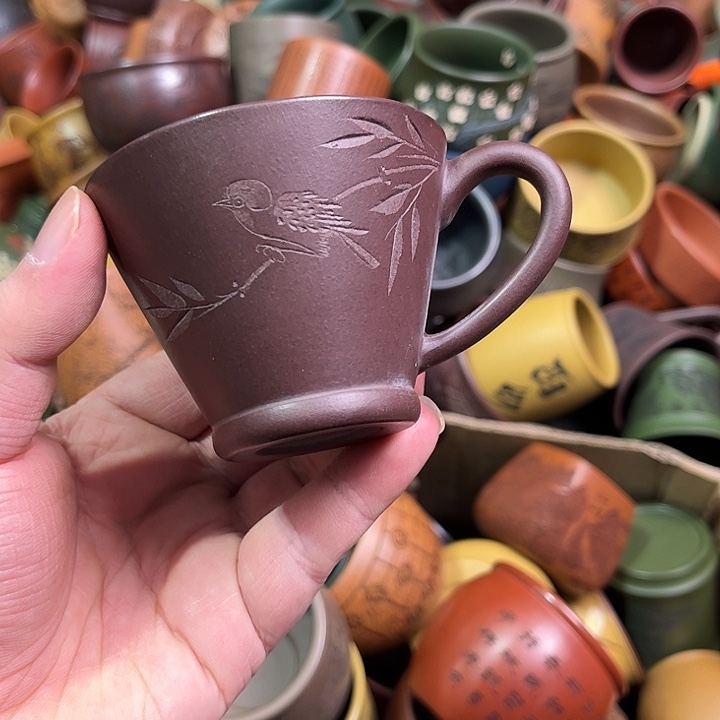 紫砂茶杯全手工紫砂主人杯