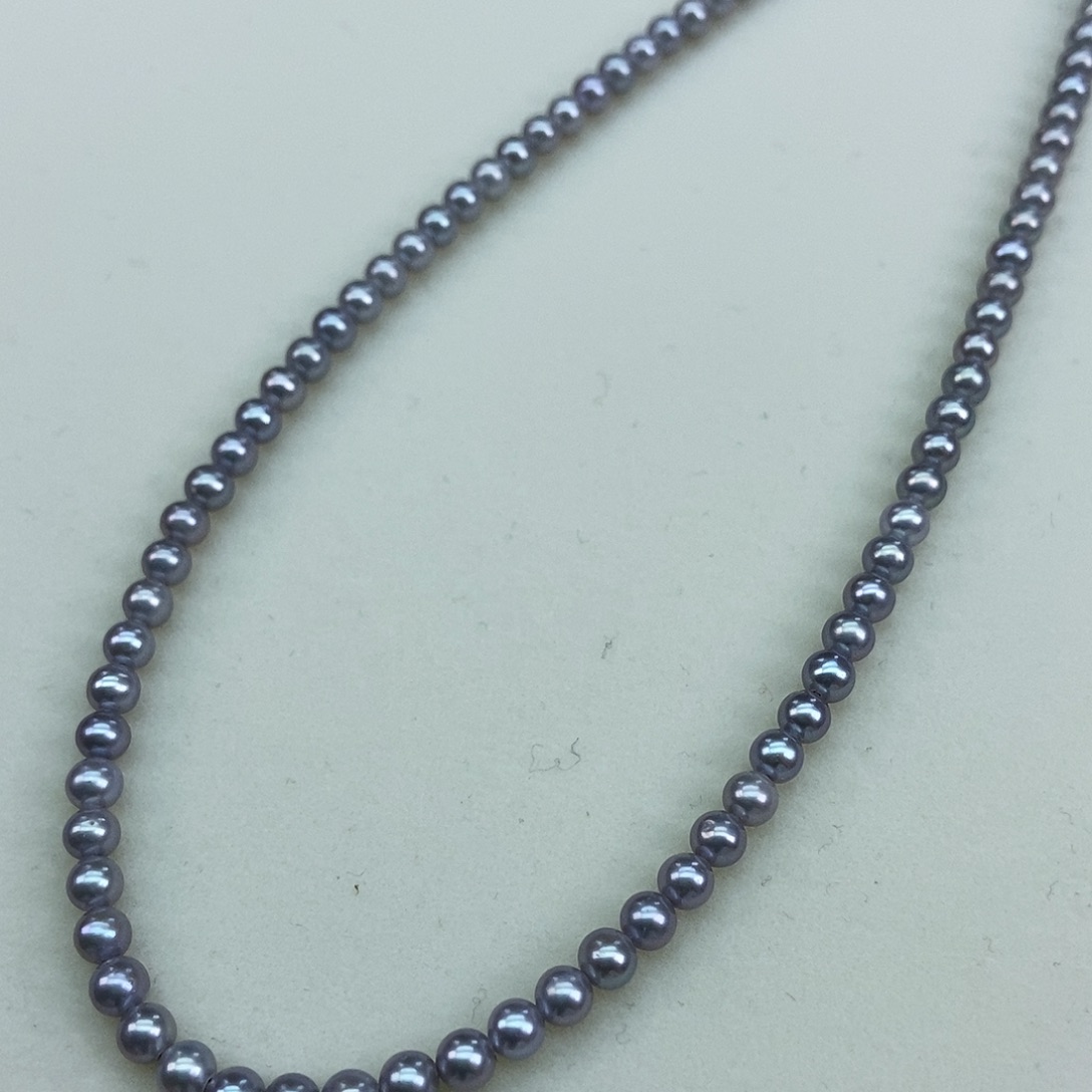 淡水珍珠4正圆真多麻小灯泡银S925镶嵌