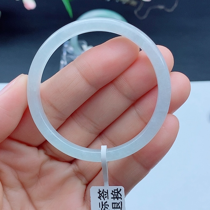 翡翠手镯未镶嵌正圈手镯48-49圈口