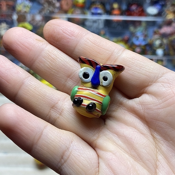 颈饰琉璃猫头鹰一个14