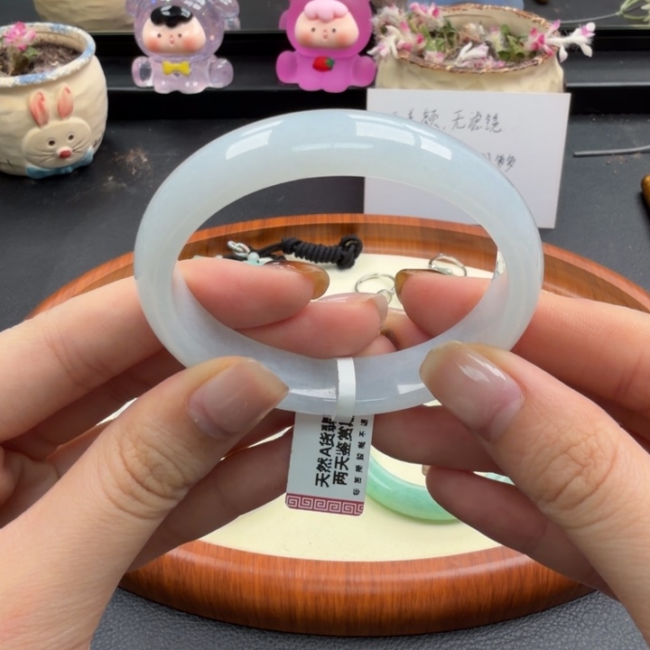 定制翡翠未镶嵌5号51圈手镯