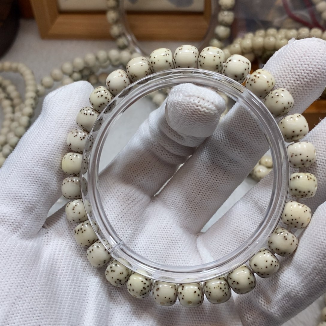 星月菩提手串石玉通体87