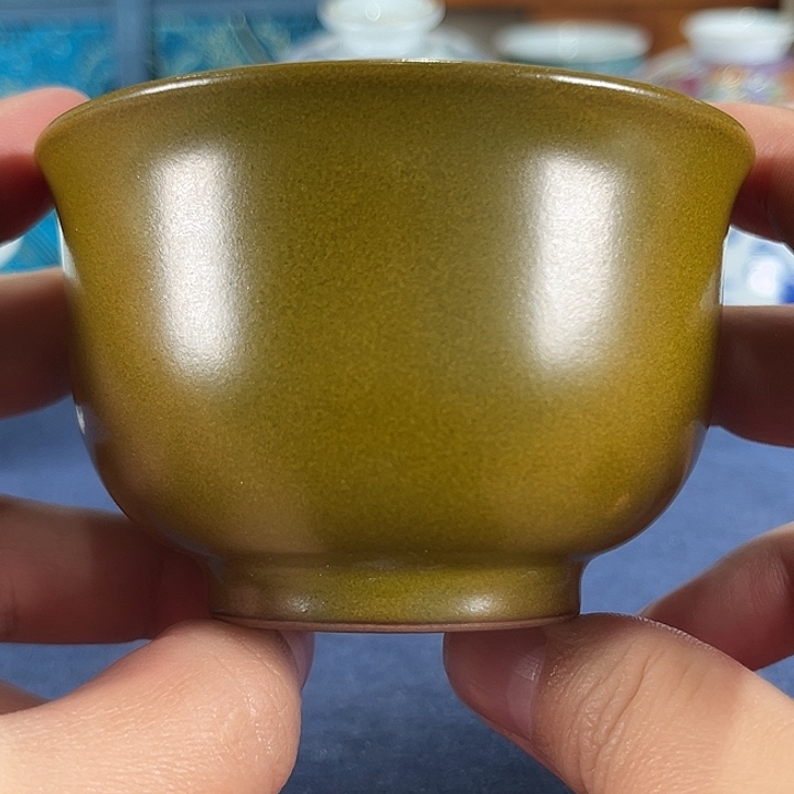 景德镇柴窑茶叶末釉主人杯茶杯