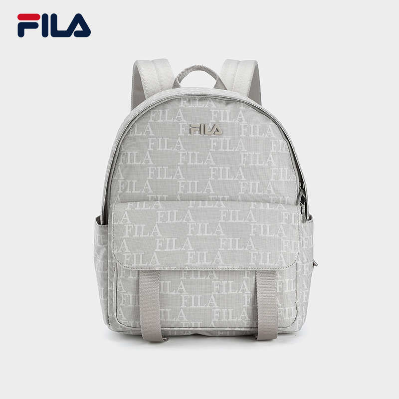 【耐磨双肩包】Fila/斐乐男女通用简约LOGO干练通勤背包F13W528166F