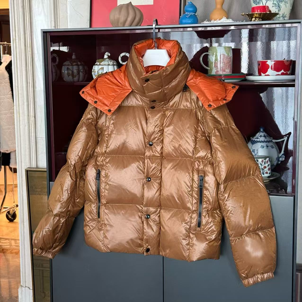 《男女同款》MYL2025年冬季新款鹅绒锦纶拼色羽绒服可拆卸连帽黑金