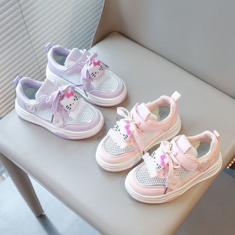 2025新款女童女孩夏季单网透气软底百搭时尚运动休闲鞋 默认微瑕