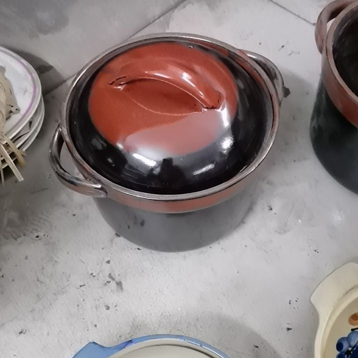 棉****钧瓷手工艺品红色砂锅不退不换