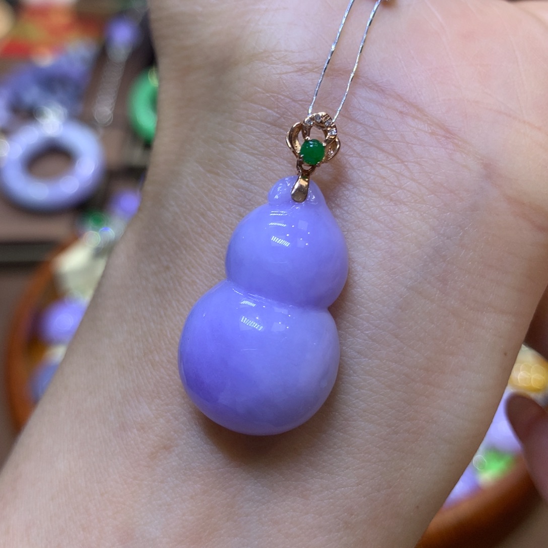 【闪购商品】翡翠18K金镶嵌颈饰翡翠