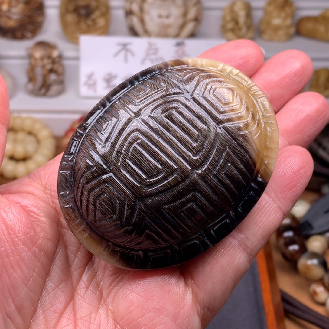 牛骨其他驴蹄富甲手把件 