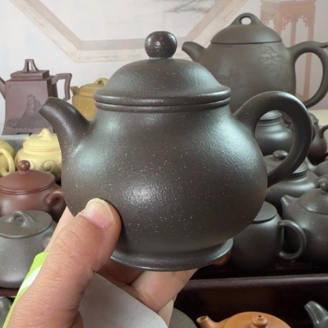 紫砂茶壶梨皮天青250cc