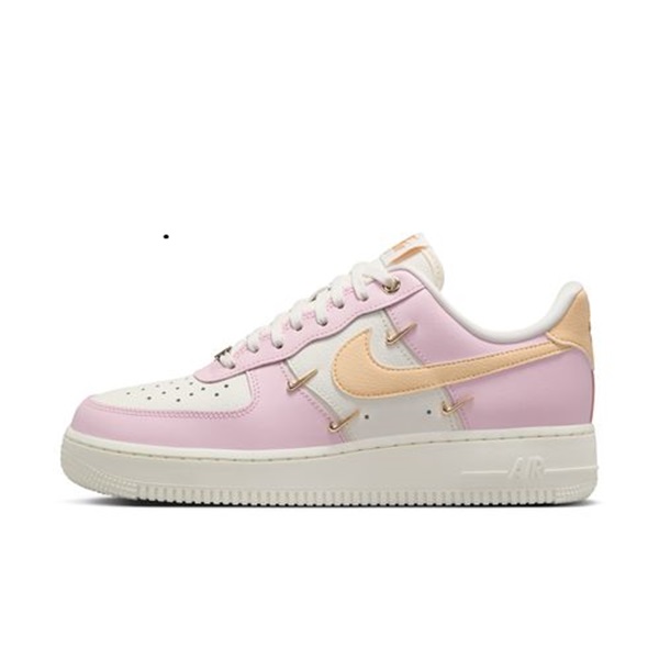 NIKE官方正品AIR FORCE 1女款白粉拼接四勾板鞋IB2574-600