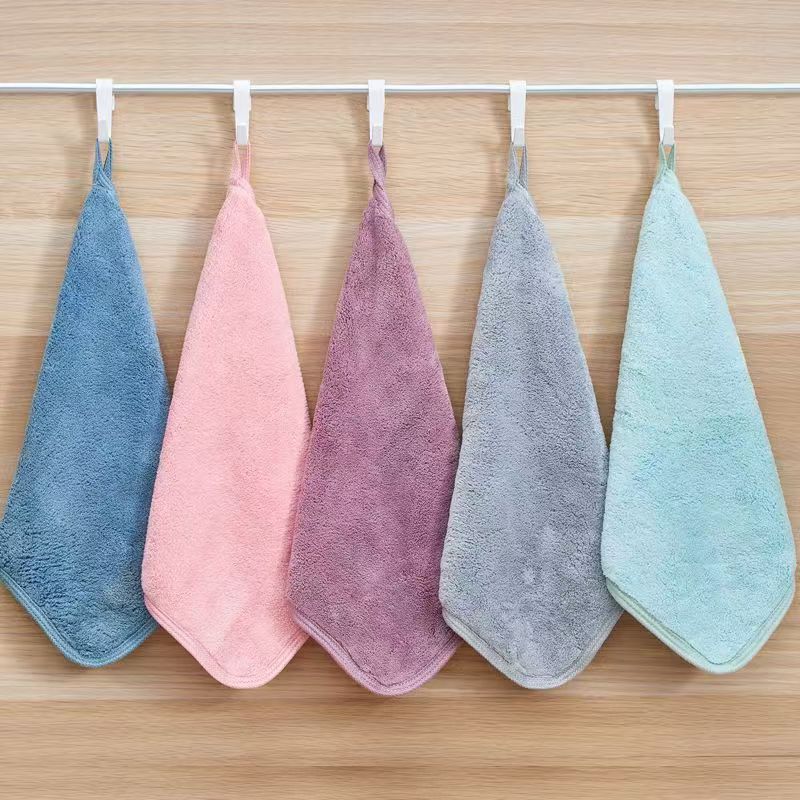 到手8条)30*30加厚吸水短绒抹布