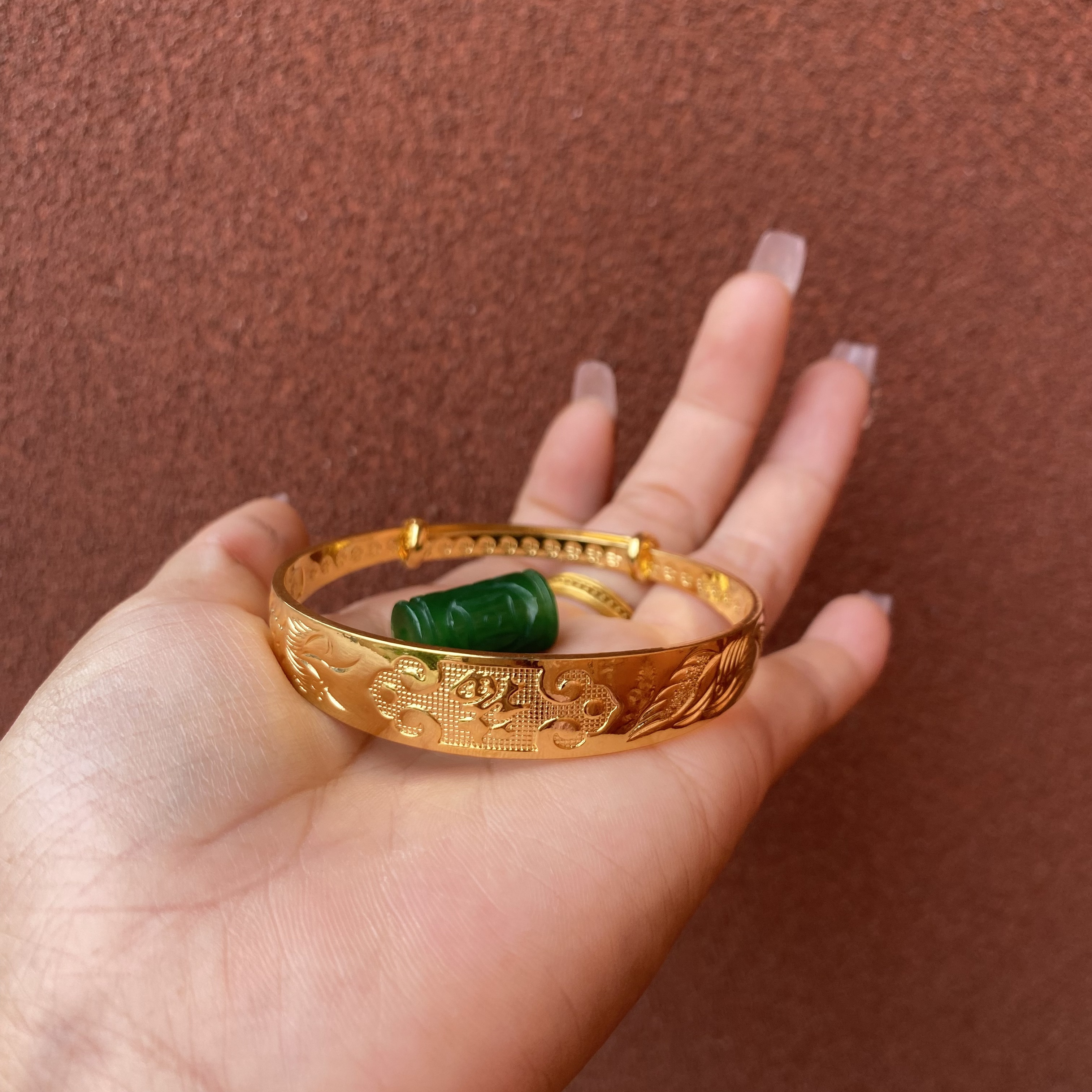 足银手镯 43-福字索拉手镯